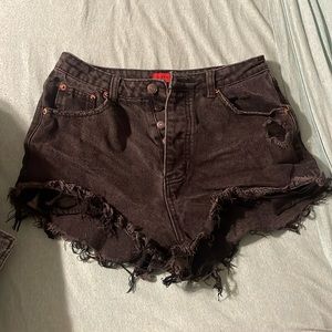 Black Jean shorts